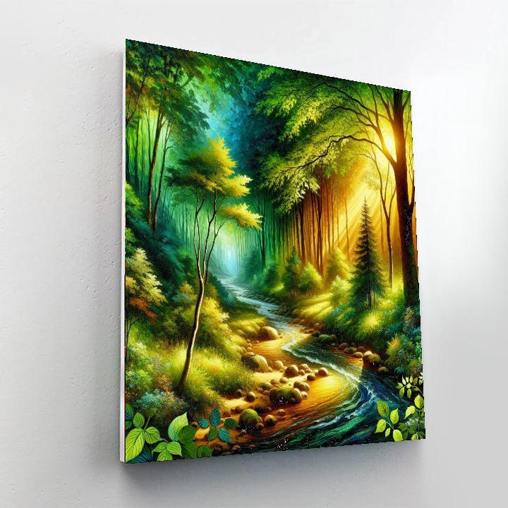 Nature's Green Symphony Paint By Color