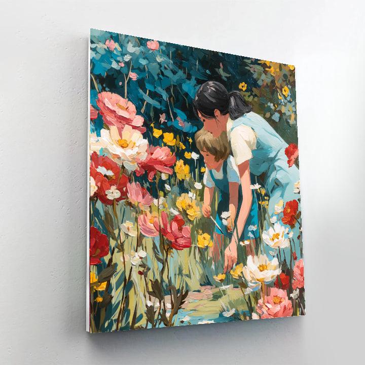 A Day In The Flower Garden Painting Number Kit