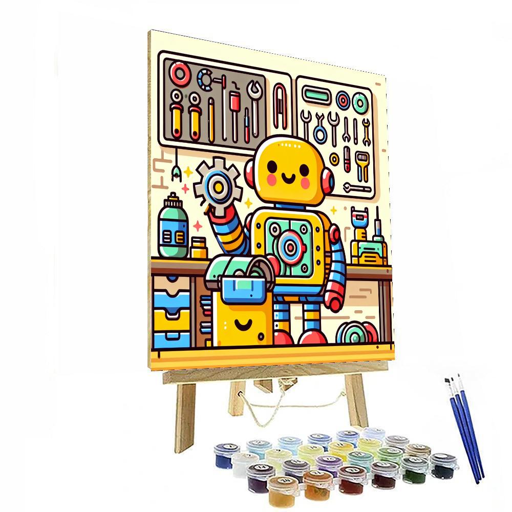 Robot Building Challenge Paint By Numbers Kits
