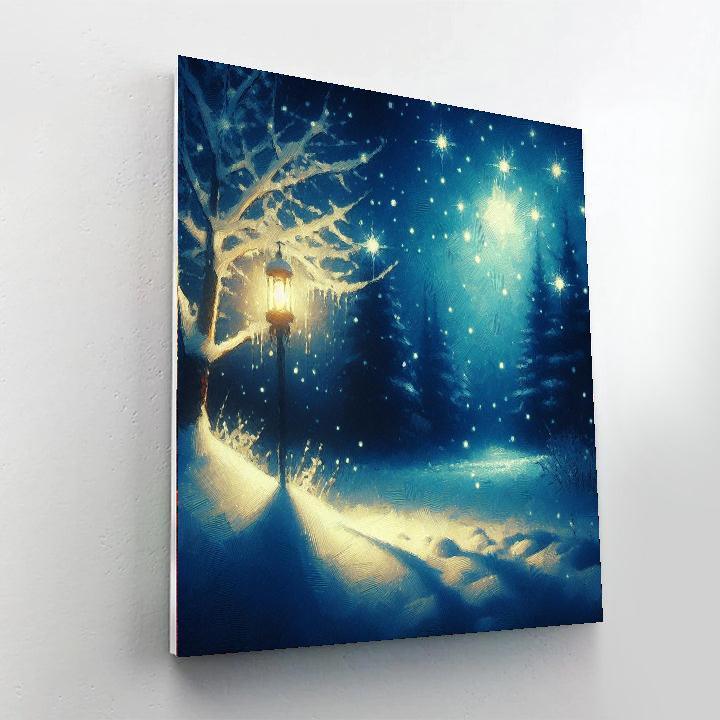 Winter Night Illumination Paint By Color