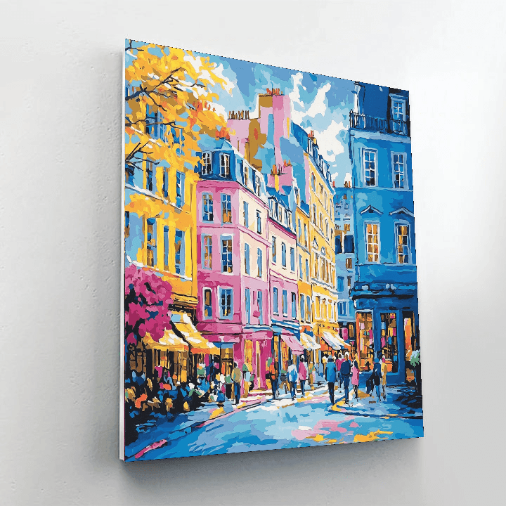 David Hockney Inspired Charming Streets  Paint By Number