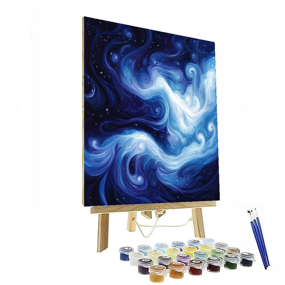 Leonardo Da Vinci Inspired Veil Of The Cosmos  Paint By Numbers Art
