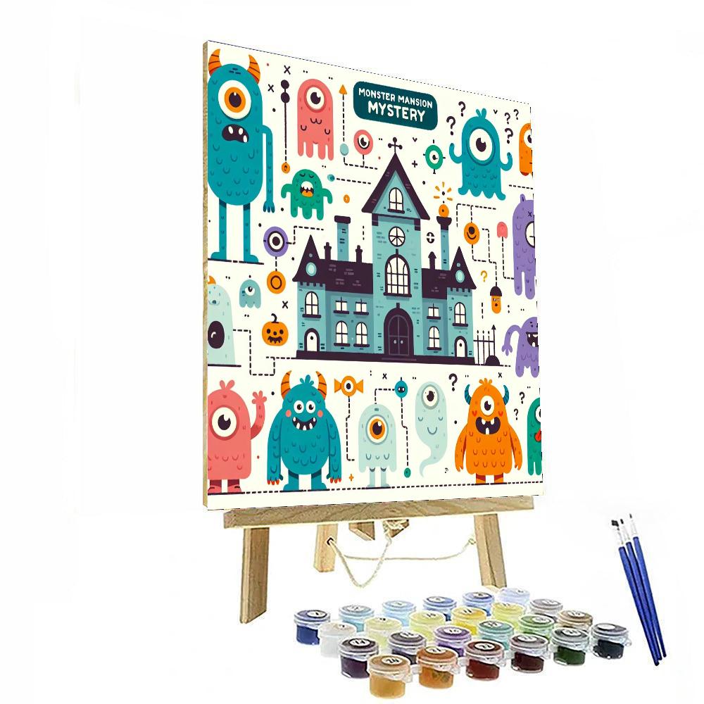Monster Mansion Mystery DIY Paint By Numbers
