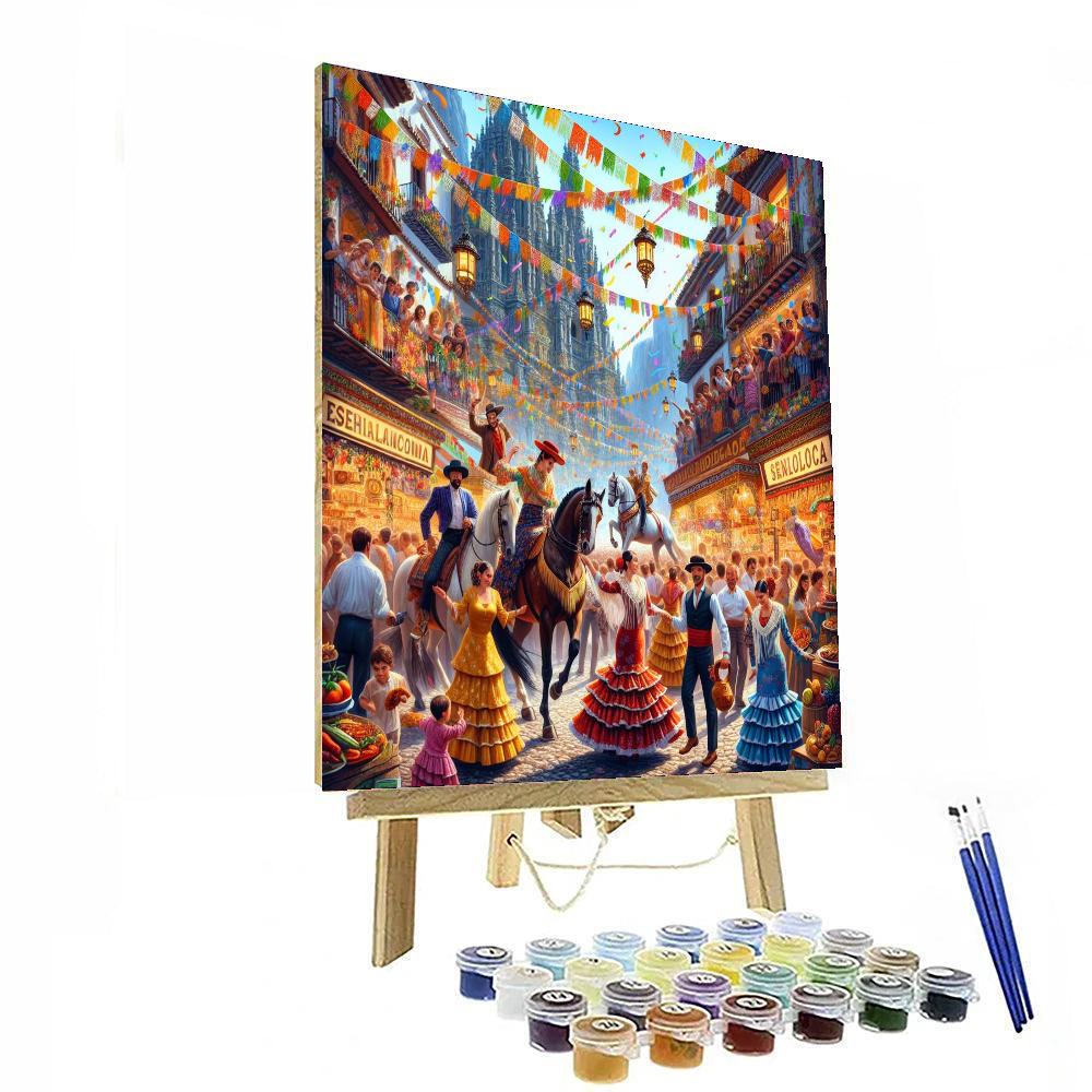 Ronda Feria - Spain Number Painting