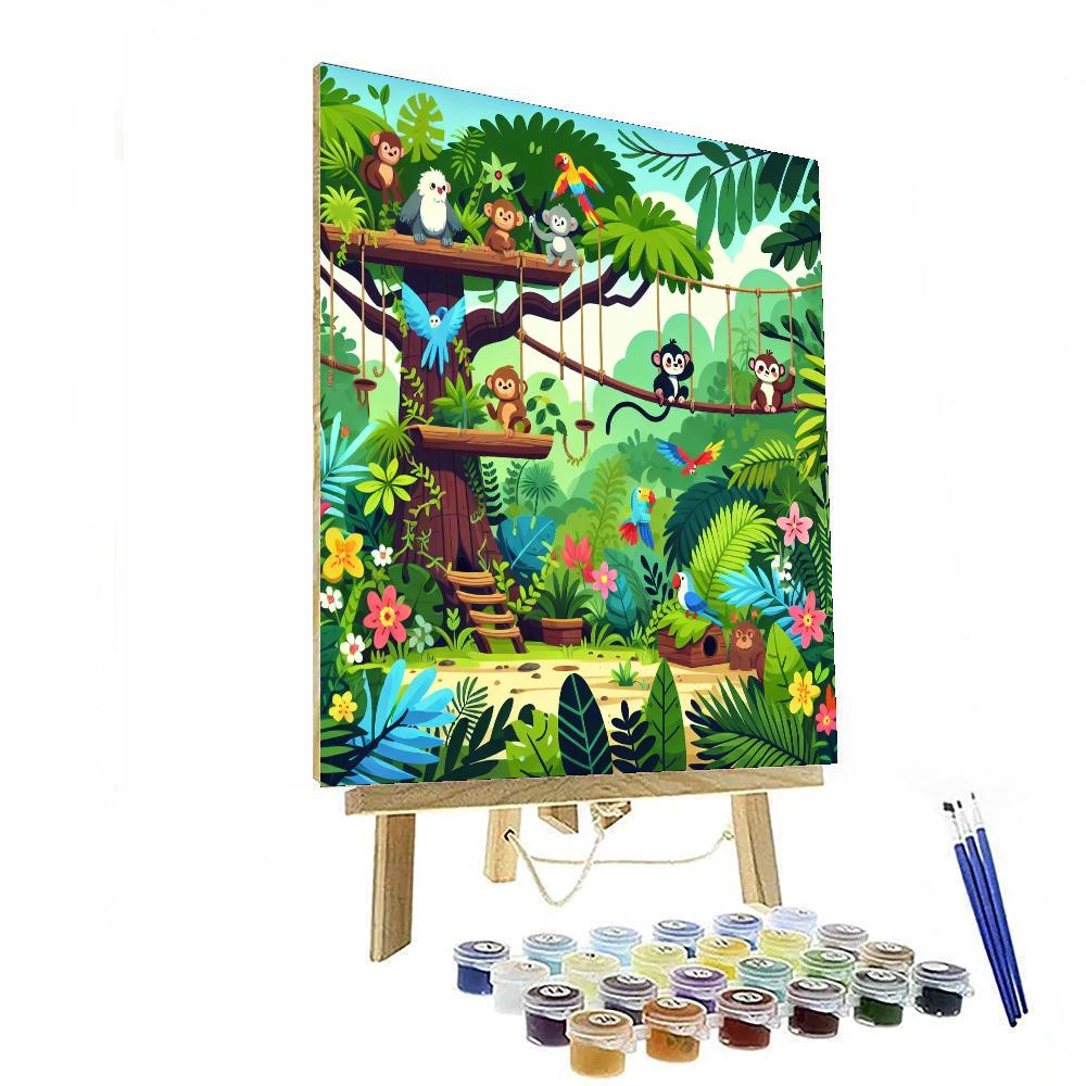 Treetop Jungle Hideaway Painting Number Kit