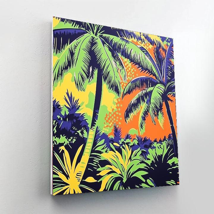 Roy Lichtenstein Inspired Rhythmic Tropics  DIY Paint By Numbers