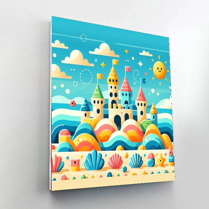 Sandy Beach Day Bliss Painting Number Kit