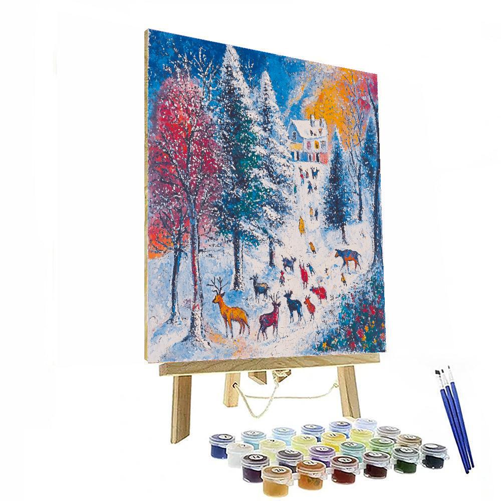 Marc Chagall Inspired Frosty Whimsy  Paint By Numbers Kits