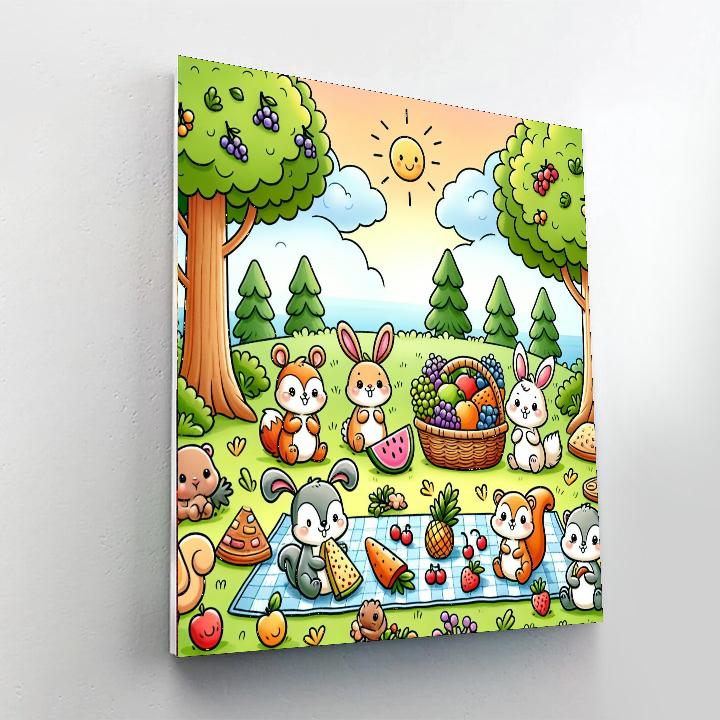 Merry Woodland Picnic Numbered Painting Kits