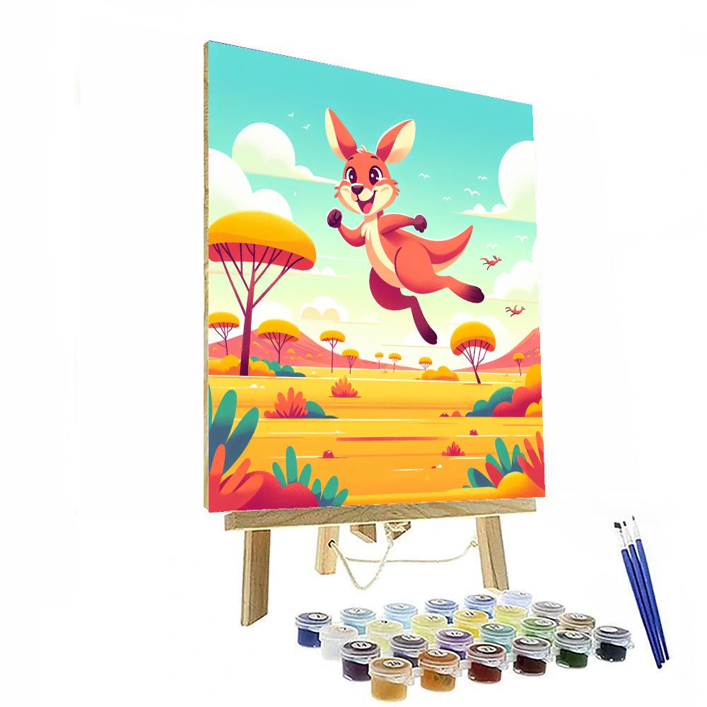 Cheery Kangaroo Hop Painting By Numbers Kit