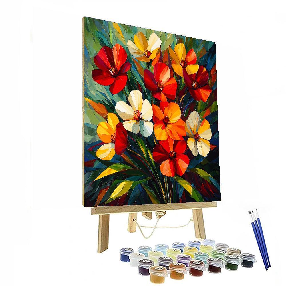 Paul Cézanne Inspired Floral Abstraction  DIY Paint By Numbers