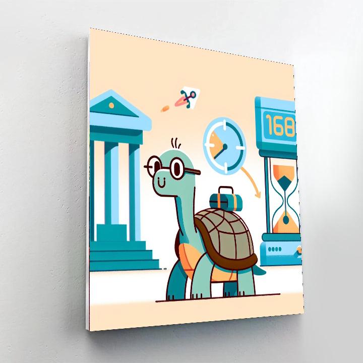 Time-traveling Tortoise Number Painting