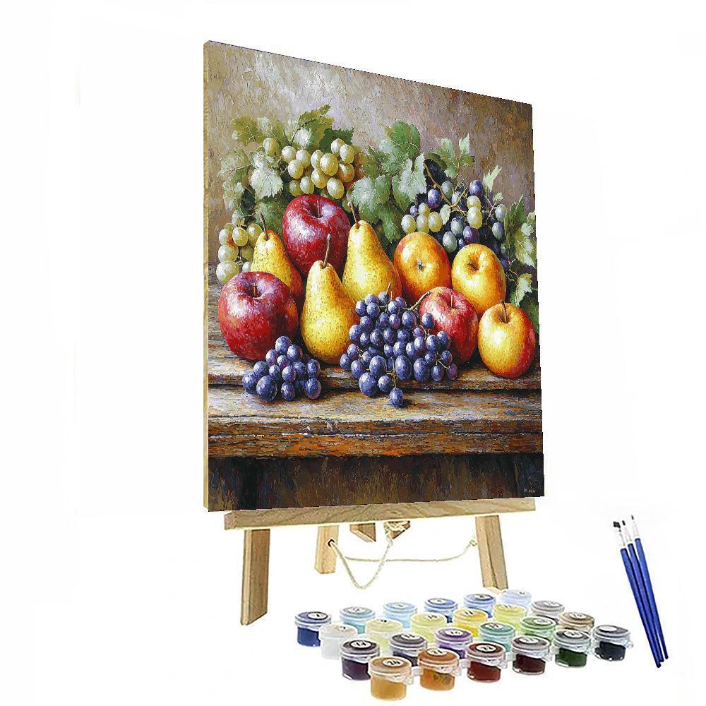 Paul Cézanne Inspired Fruity Bliss  DIY Paint By Numbers