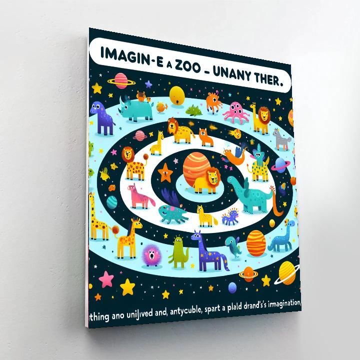 Cosmic Zoo Adventure DIY Paint By Numbers