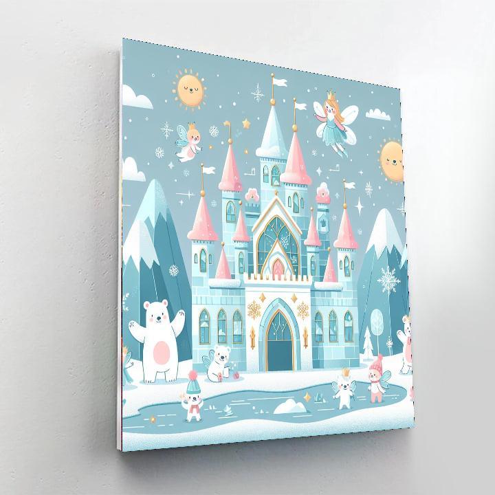Frozen Ice Palace Paint By Numbers Art