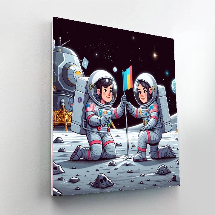 Lunar Landing Exploration Paint By Numbers Art