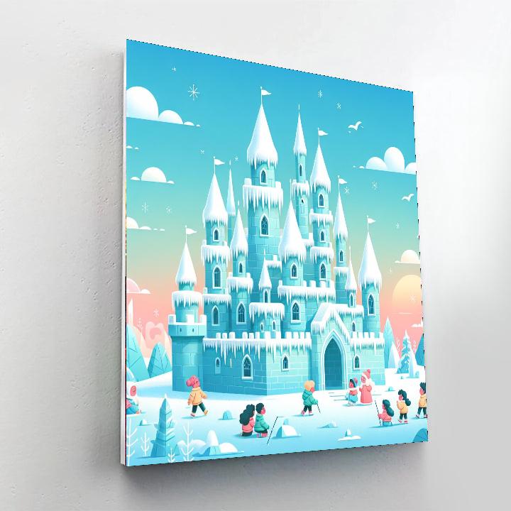 Ice Castle Exploration Number Painting