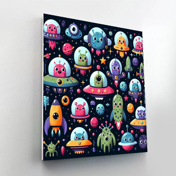 Adventures With Aliens Number Painting