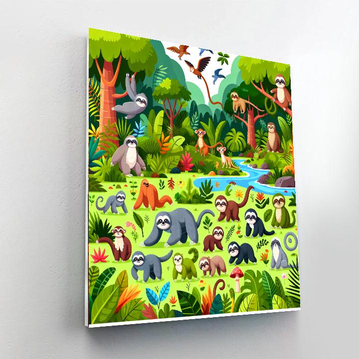 Jungle Wildlife Exploration Paint By Numbers Kits