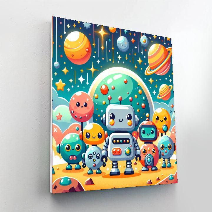 Robots In Space Exploration Painting By Numbers Kit
