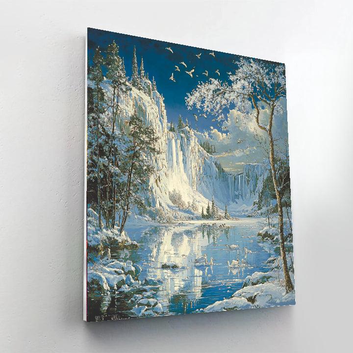 Frederick Edwin Church Inspired Sublime Arctic Scene  Paint By Numbers