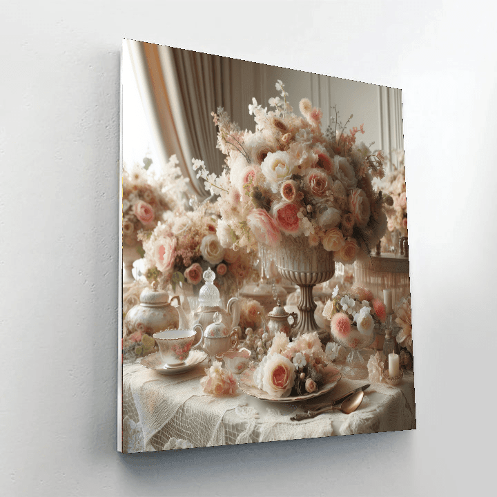 Vintage Floral Tea Party Paint By Color