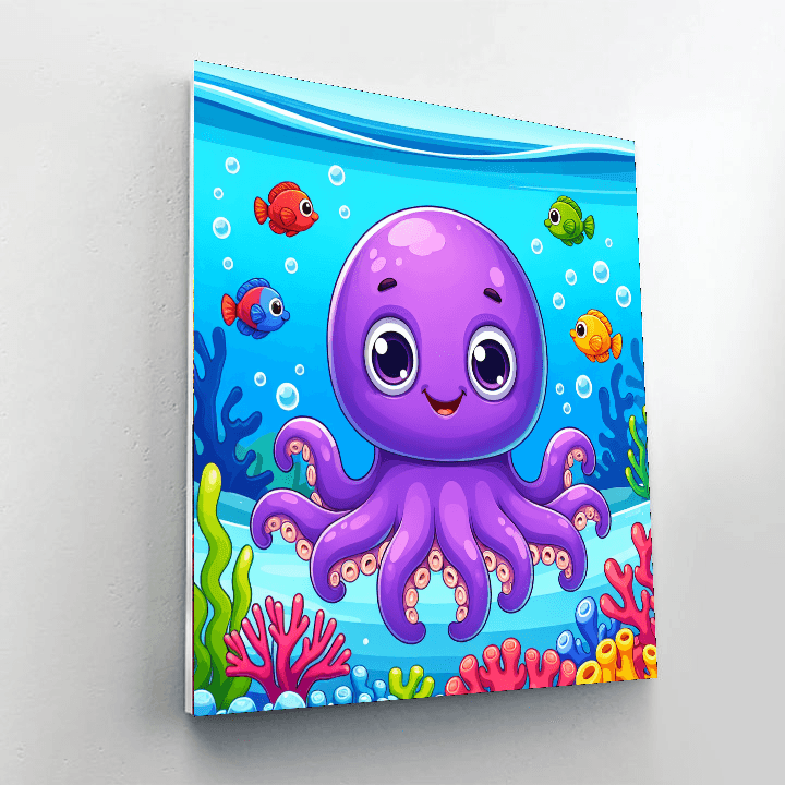 Merry Octopus Number Painting