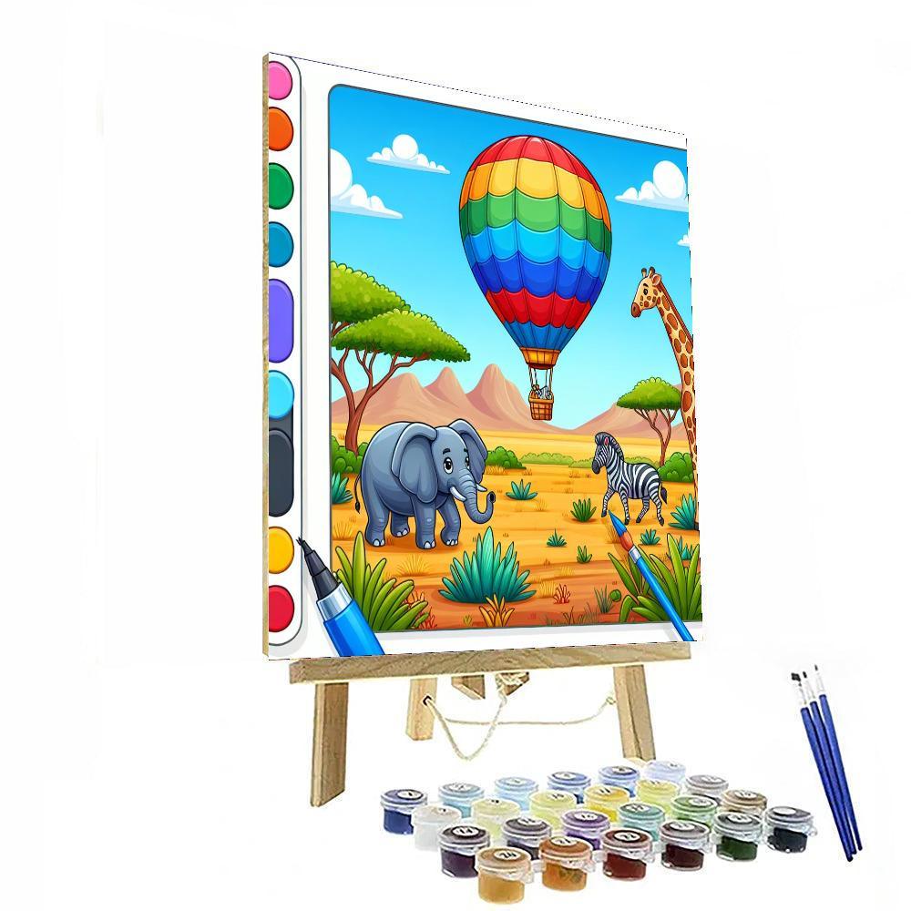 Balloon Safari Surprise DIY Paint By Numbers