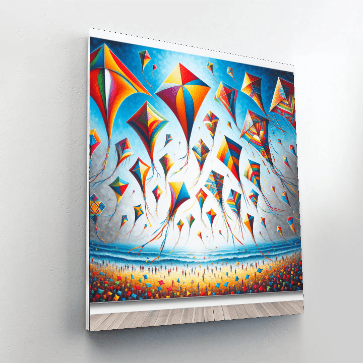 Colorful Kites In The Sky Numbered Painting Kits