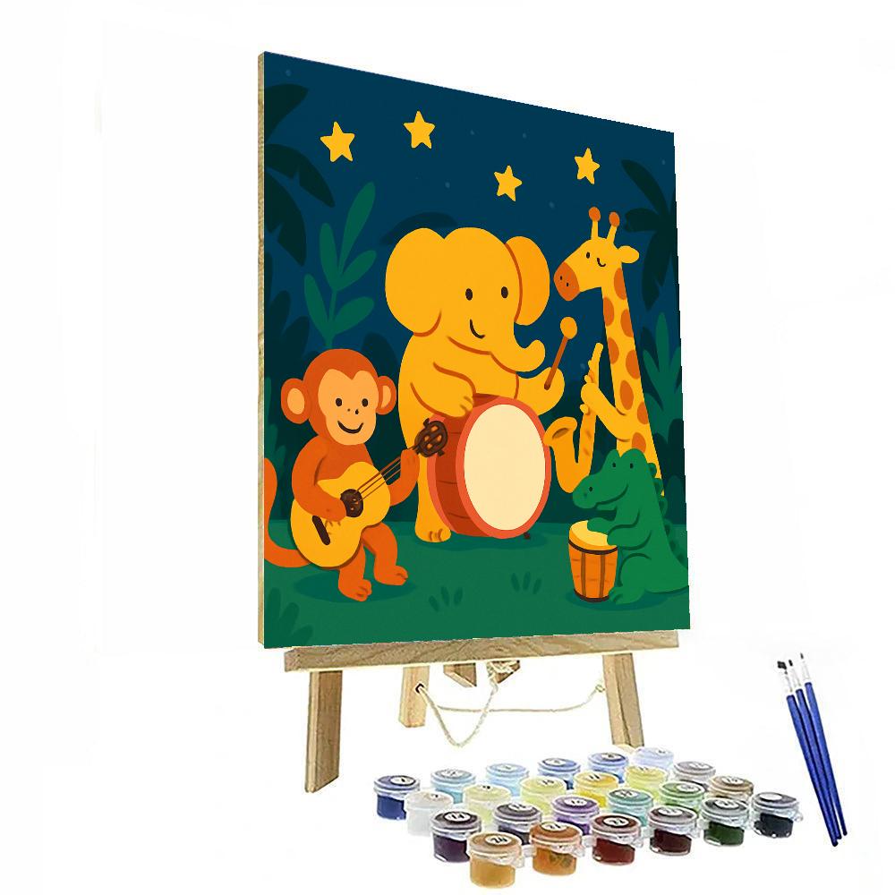 Jungle Jam Musical Night Paint By Number