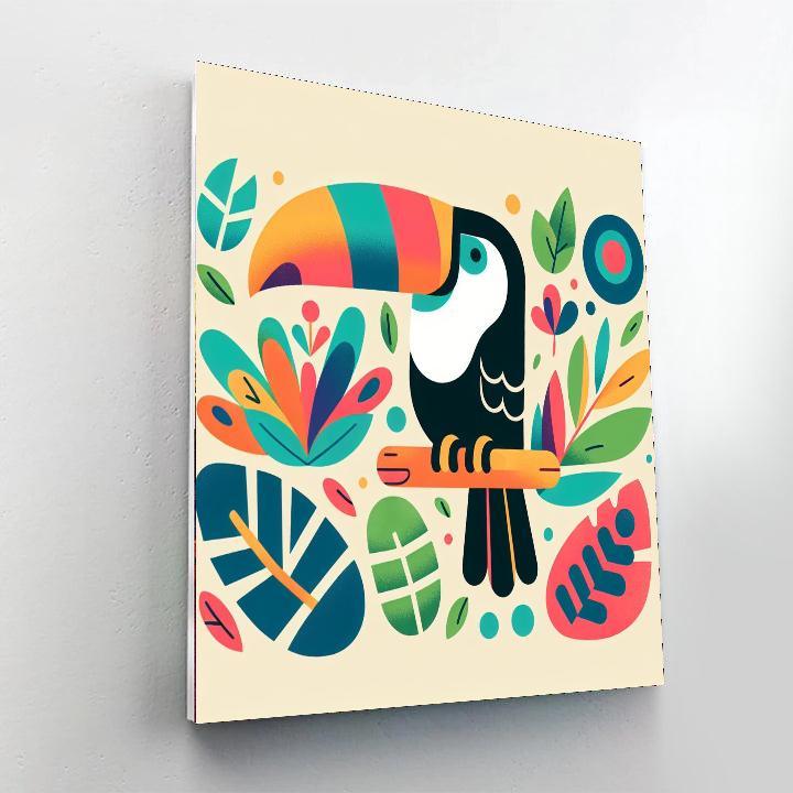 Tropical Paradise Toucan Painting By Numbers Kit