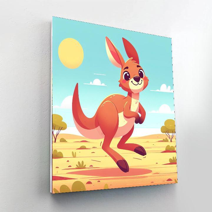 Kind Kangaroo Painting By Numbers Kit