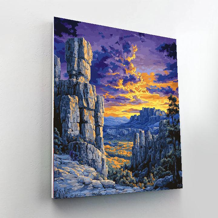 Michelangelo Inspired Mystical Mountain Symphony  Numbered Painting Kits