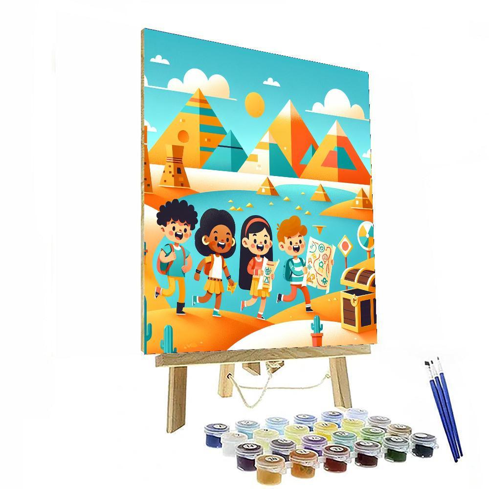 Desert Treasure Quest Paint By Numbers Art