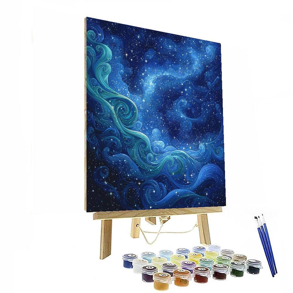 Alphonse Mucha Inspired Eternal Symphony Of Stars  DIY Paint By Numbers