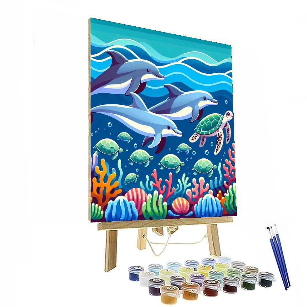 Ocean Friends Gathering Numbered Painting Kits