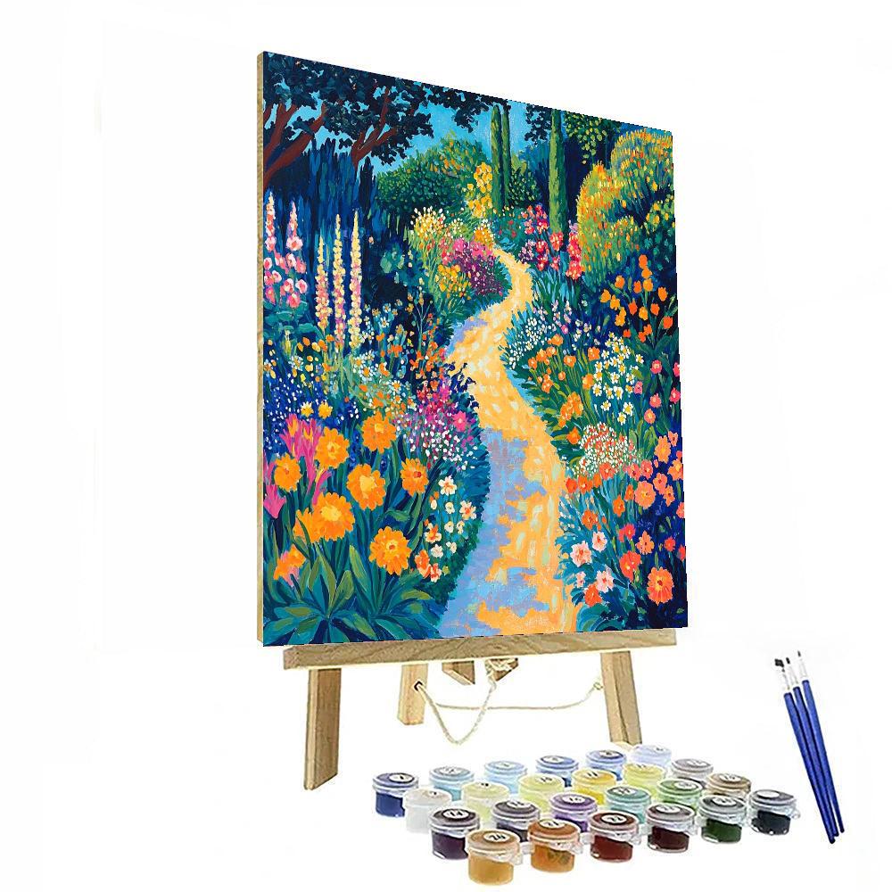 Henri Matisse Inspired Fantasy Garden Path  Number Painting