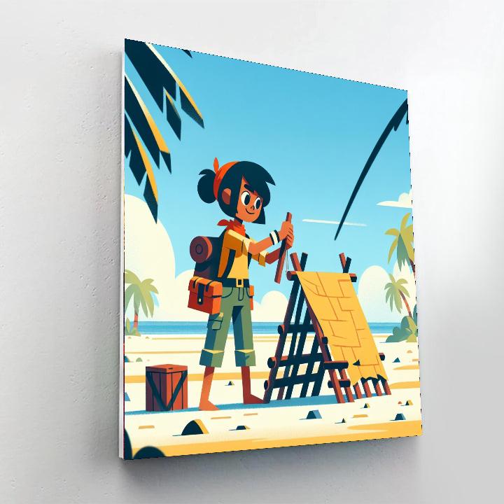 Island Survival Adventure Painting Number Kit