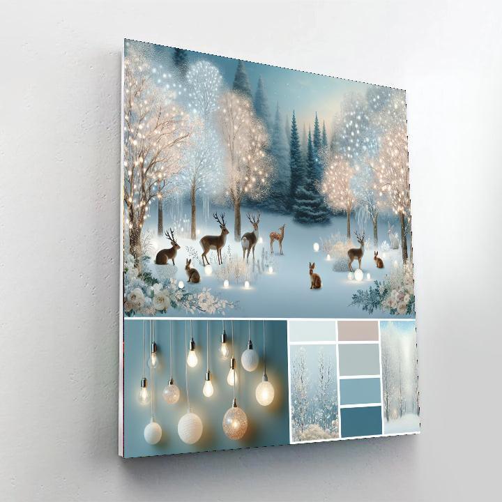 Magical Winter Scene Paint By Numbers