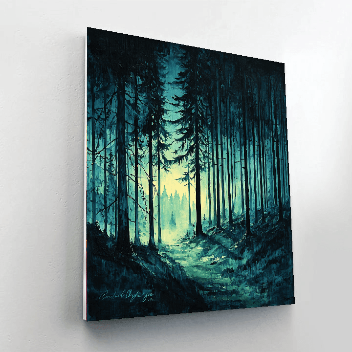 Caspar David Friedrich Inspired Mysterious Forest Encounters  Paint By Numbers Kits