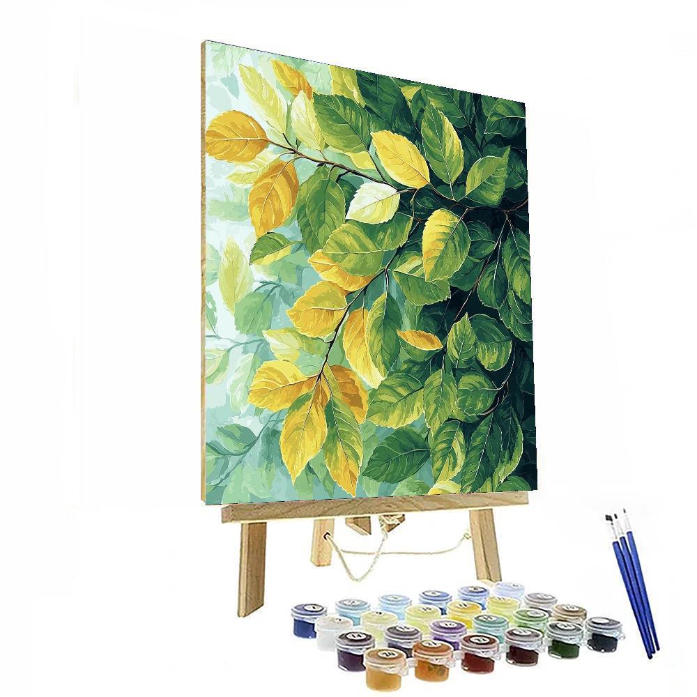 Leonardo Da Vinci Inspired Radiant Foliage  Paint By Numbers Art
