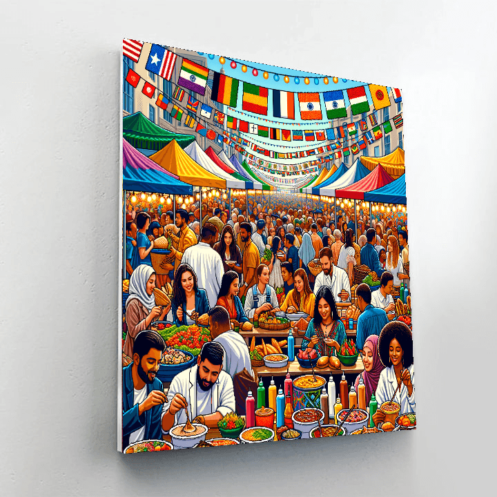 The International Festival Of Street Food Painting By Numbers Kit