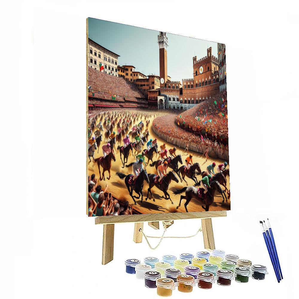Il Palio Di Siena - Siena, Italy Number Painting