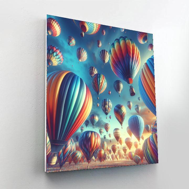 Vivid Balloon Fiesta Number Painting