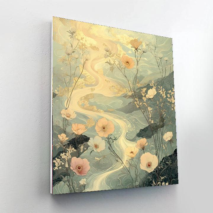 Alphonse Mucha Inspired Nature's Tranquil Oasis  Paint By Numbers Kits