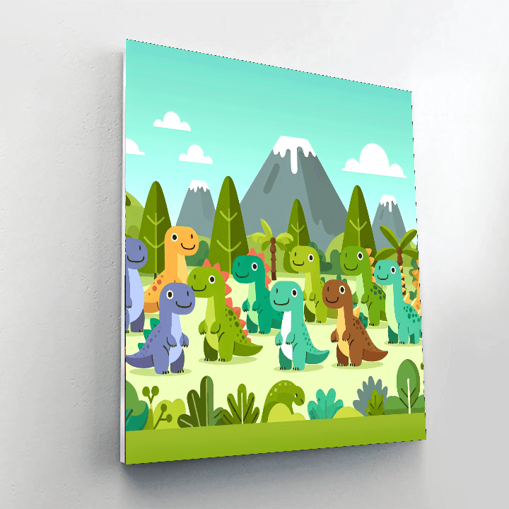 World Of Dinosaurs Paint By Number