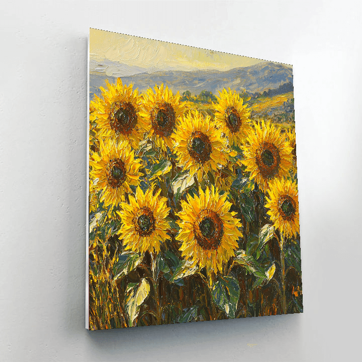 Claude Monet Inspired Serenade Of Sunflowers  Paint By Numbers Art