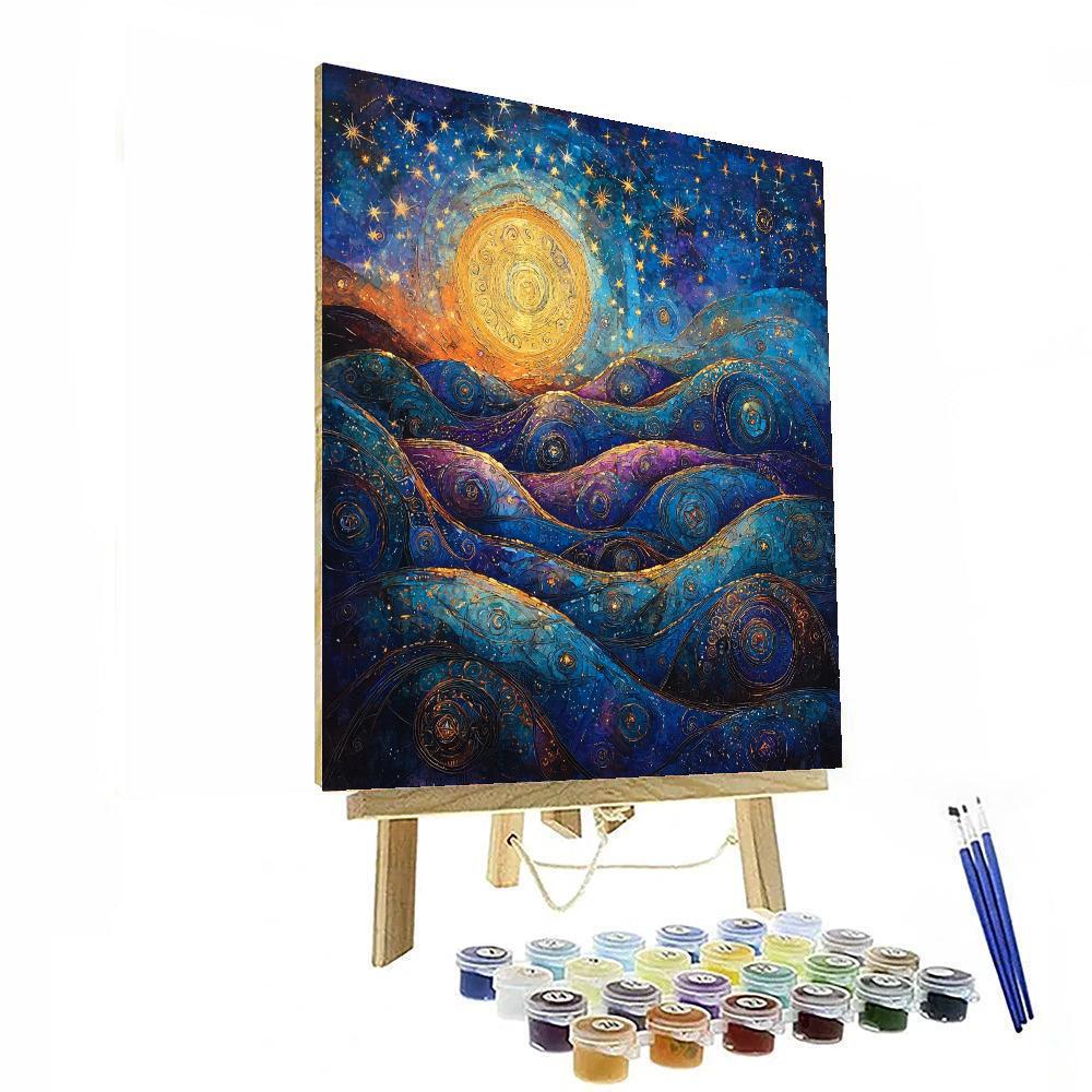 Leonardo Da Vinci Inspired Cosmic Dreams Tapestry  Paint By Number