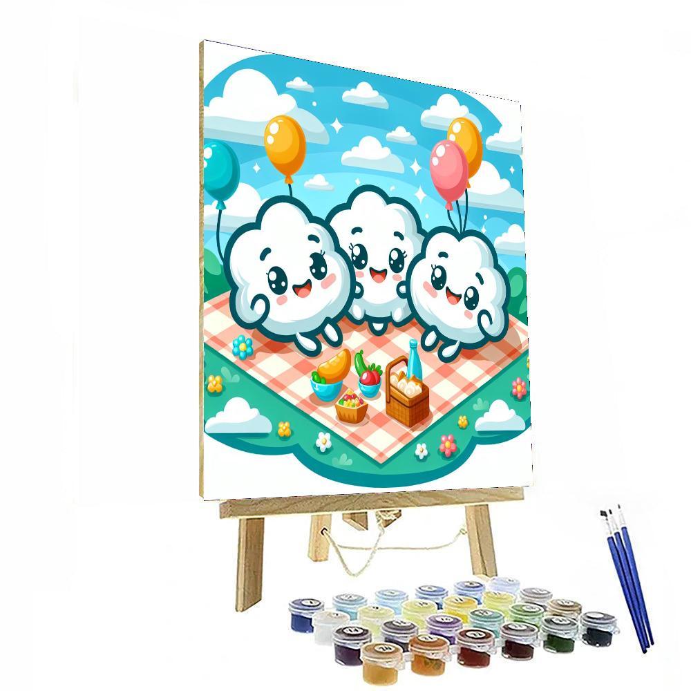 Charming Cloud Picnic Paint By Numbers