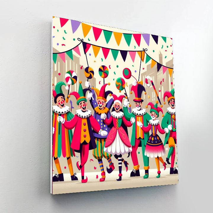 Jolly Jester Parade Paint By Numbers Art